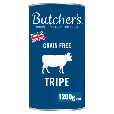 Buy Butchers Grain Free Tripe Adult Dog Food Tins 1200g for 4.93 from Penge Food Centre Trolleymate