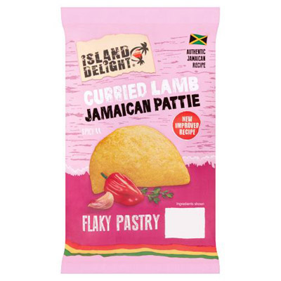 Island Delight Curried Lamb Jamaican Pattie Flaky Pastry