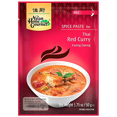 Asian home gourmet thai red curry Paste