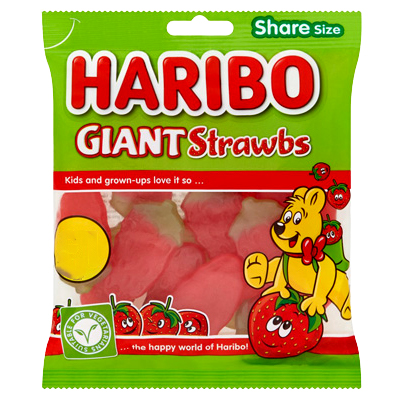 Haribo Giant Strawbs Bag