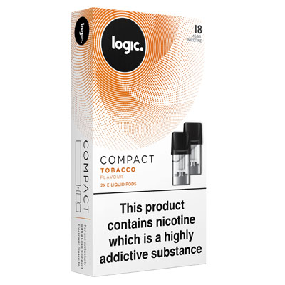 Logic Compact E-liquid Pods Tobacco Flavor 18mg 2pk