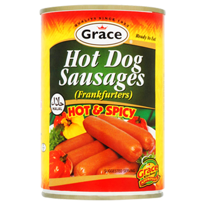 Grace Hot Dog Sausages Hot & Spicy