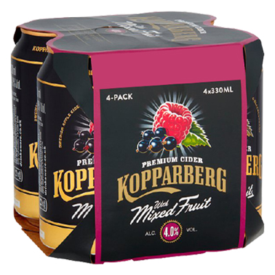 Kopparberg Premium Cider With Mixed Fruit 4x