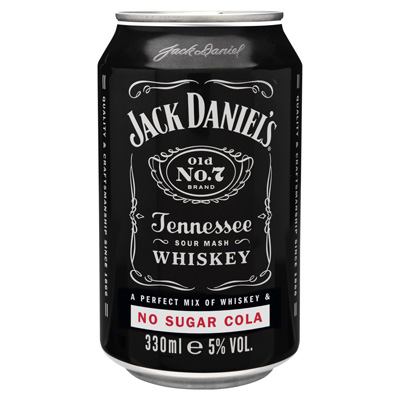 Jack Daniels Whiskey & No Sugar Cola Premix