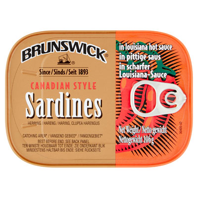 Brunswick Sardines In Lousiana Hot Sauce