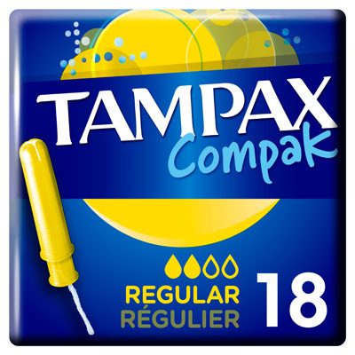 Tampax Compak Regular Applicator Tampons 18Pk