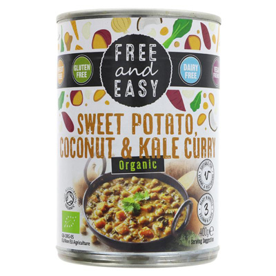 Free And Easy Sweet Potato Coconut And Kale Curry