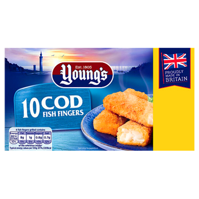 Youngs 10 Cod Fish Fingers