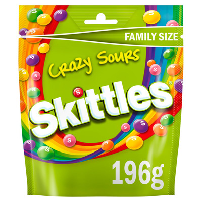 Skittles Crazy Sours Sweets Pouch