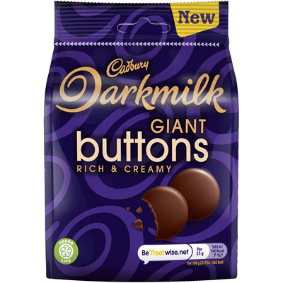 Cadbury Darkmilk Giant Buttons Chocolate Bag