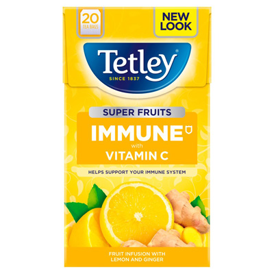 Tetley Super Fruits Immune Lemon & Ginger Tea Bags