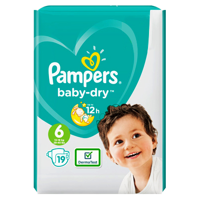 Pampers Baby-Dry Size 6 Nappies 19Pk