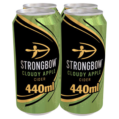 Strongbow Cloudy Apple Cider Cans 4x