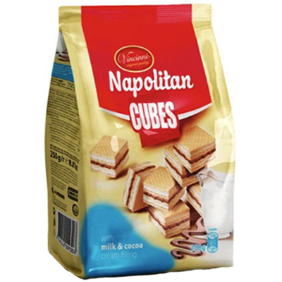 Vincinni Napolitan Cubes, Milk And Cocoa