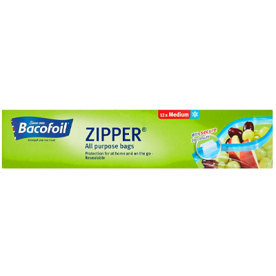 Bacofoil Zipper All Purpose Bags, Medium