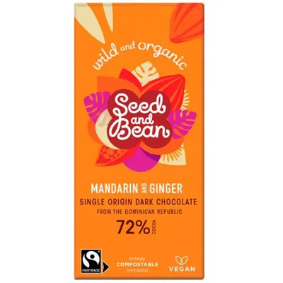 Seed and Bean Mandarin & Ginger Extra Dark Chocolate