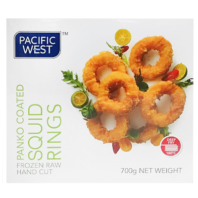 Pacific west Panko Coated Squid Rings Frozen Hand Cut