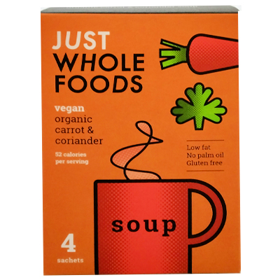 Just whole foods Vegan Organic Carrot & Coriander Soup 4pcs