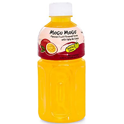 Mogu Mogu Passion Fruit Flavored Drink With Nata De Coco