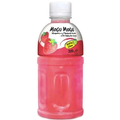 Mogu Mogu Strawberry flavored Drink With Nata De Coco