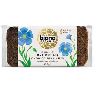 Biona Organic Rye Bread Omega Golden Linseed