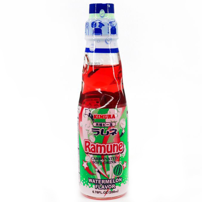 Ramune Carbonated Soft Drink Watermelon Flavor