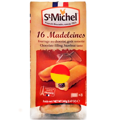 St Michel 16 Madeleines with Chocolate Filling