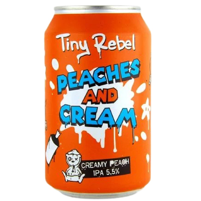 Tiny rebel peaches and cream Beer