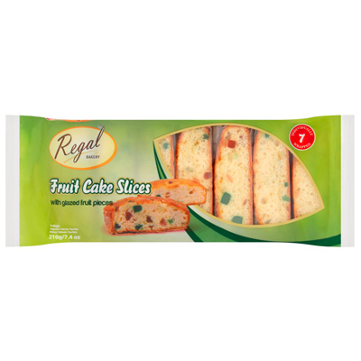 Regal Bakery Fruit Cake Slices With Glazed Fruit Pieces