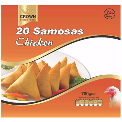 Crown Foods 20 Samosas Chicken