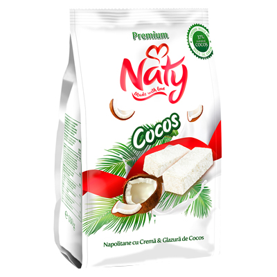 Naty Premium - Wafers with cream and coconut glaze