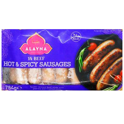 Alayna Beef Hot & Spicy Sausages