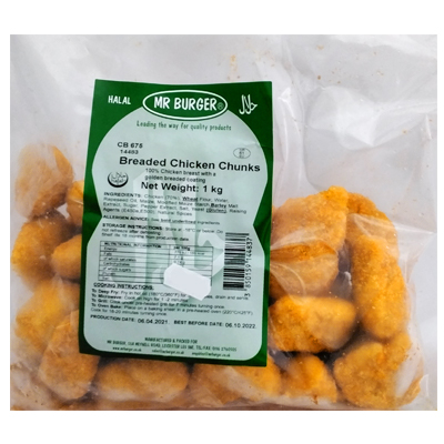 Mr Burger Breaded Chicken Chunks