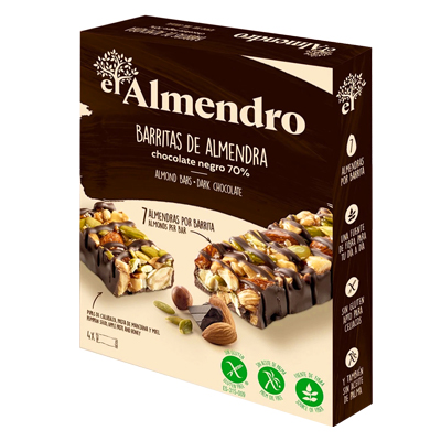 El Almendro (Almond  bars Dark chocolate)  4 Pcs