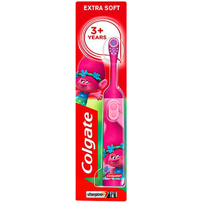 Colgate Kids 3+ Years Trolls Extra Soft Battery Toothbrush