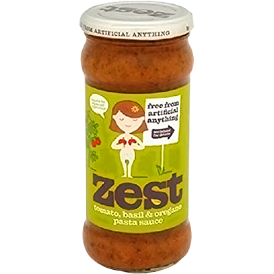 Zest Vegan Tomato, Basil & Oregano Pasta Sauce