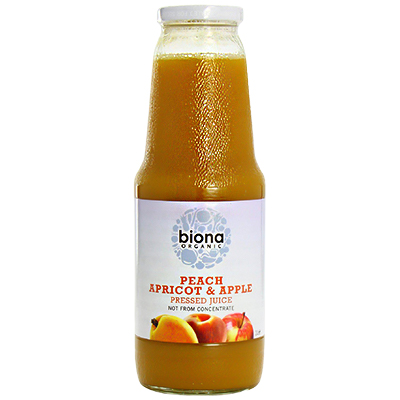 Biona organic peach, apricot & apple juice