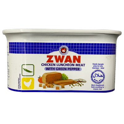 Zwan chicken luncheon meat with green pepper