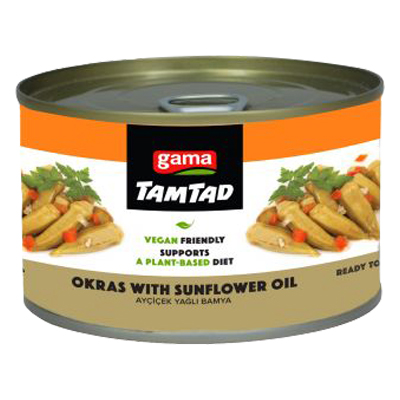 Gama tamtad okras with sunflower oil