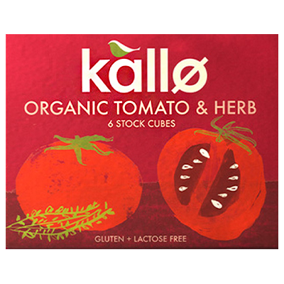 Kallo organic tomato and herb stock cubes gluten and lactose free 6pcs