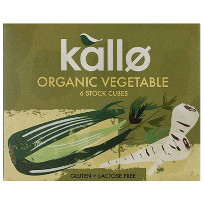 Kallo organic vegetable stock cubes gluten and lactose free 6pcs