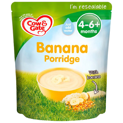 Cow & Gate Banana Porridge Baby Cereal 4-6+ Months