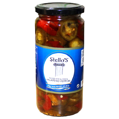 Stellos Sliced Red & Green Jalapeno  Peppers