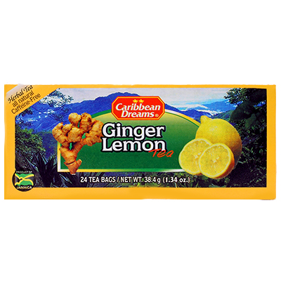 Caribbean dreams ginger lemon tea 24x