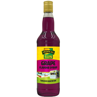 Tropical sun grape flavour syrup