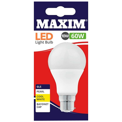 Maxim Led Gls 10w - 60w Bc Cool White