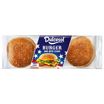 Dulcesol 4 Maxi Burger Buns With Sesame