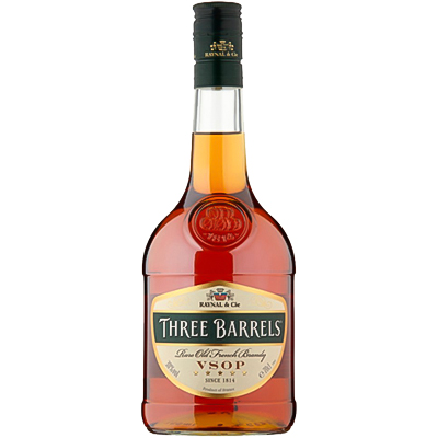 Three Barrels Rare Old French Brandy Vsop