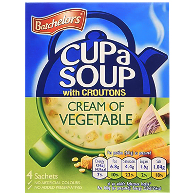 Batchelors Cup A Soup Cream Of Vegetable With Croutons 4 Sachets