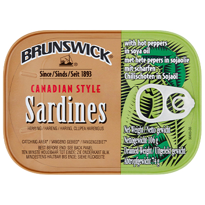 Brunswick Canadian Style Sardines With Hot Peppers